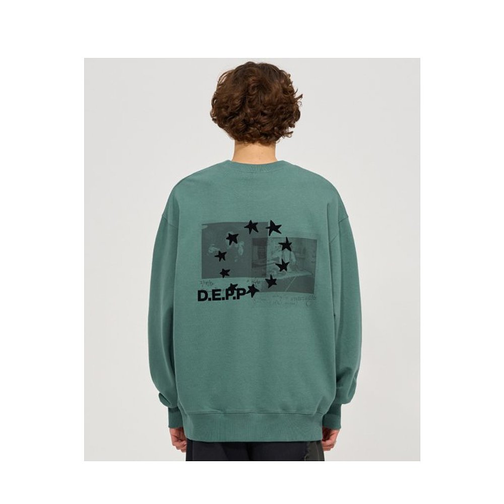 韩国直邮VIVASTUDIO 男士卫衣DEPP CREWNECK [GREEN] LAVT09