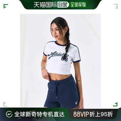 韩国直邮HDEX 女士女装T恤Womens Athletic Crop Short Sleeve Whi