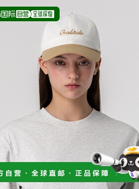 韩国直邮GOALSTUDIO [COEX Mall] SCRIPT LOGO 球帽-白色/米色