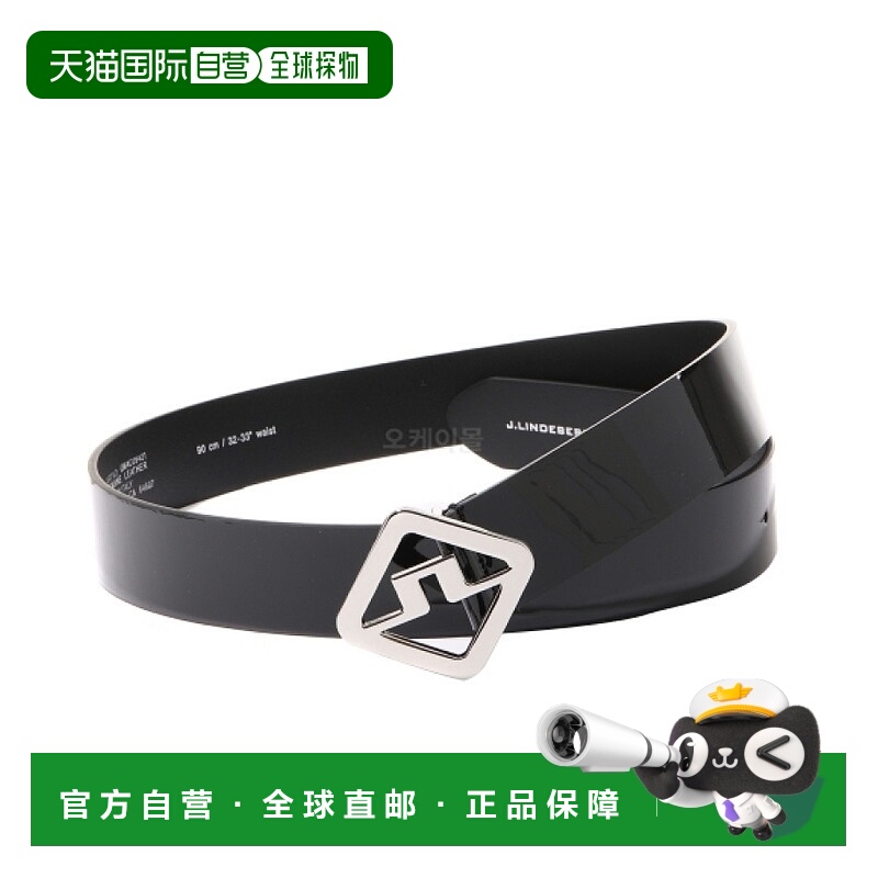 韩国直邮J.LINDEBERG GARY 高光皮革腰带 (GMAC09421-9999) 腰带/