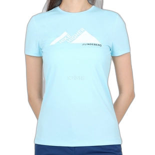 韩国直邮J.LINDEBERG 瓦莱里娅图案 T 恤 (AWJT08953-O501) 短袖/