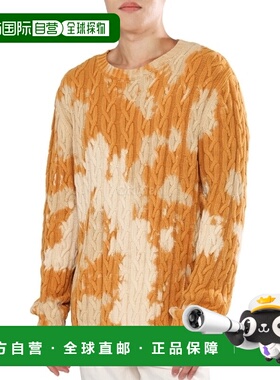 韩国直邮MALBON SHIBORI 绞花针织毛衣 (M-8642-SAF) 圆领橙色系