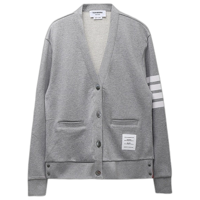 韩国直邮Thom Browne 4-Bar Stripe Loopback Cotton 开衫 秋冬