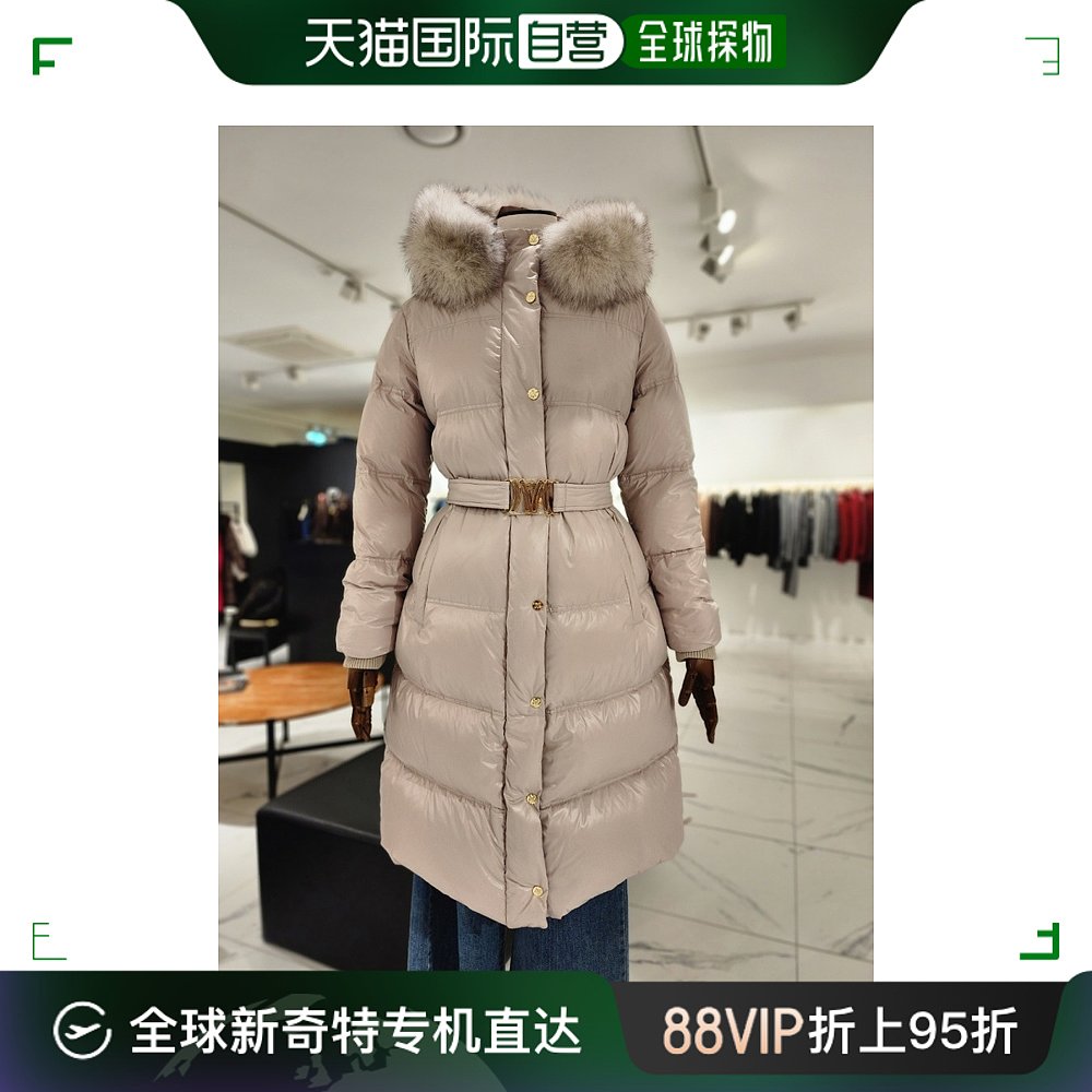 韩国直邮MOJOSPHINE中长款连帽收腰羽绒服S234PSG404-封面