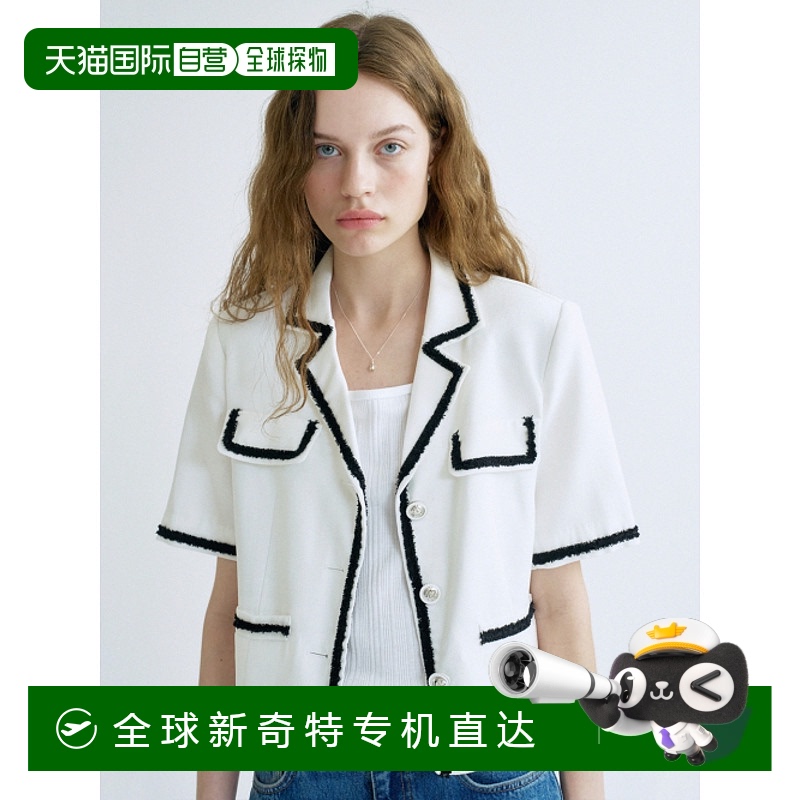 韩国直邮ANEDIT 女士女士精品AN24MJ6003WH S Trimming Half Summe