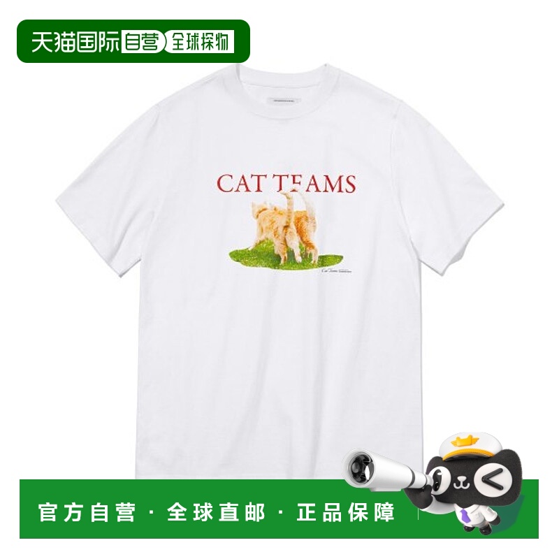 韩国直邮VIVASTUDIO 公用T恤CAT TEAMS TEE [WHITE] KSVT129