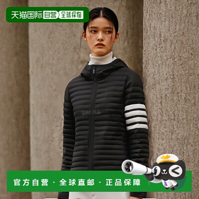 韩国直邮Thom Browne桑姆布郎尼羽绒服连帽黑色MJD022X 05411 001