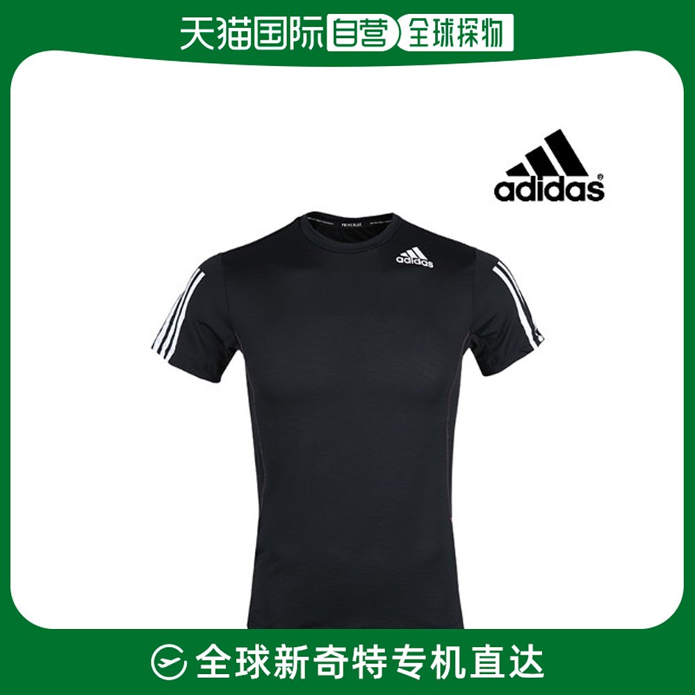 韩国直邮[Adidas] Aero 3S功能性三线短袖 T恤