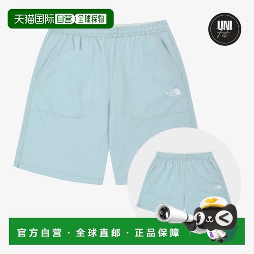 韩国直邮北面THE NORTH FACE 徽标系带三分休闲短裤 男女同款 浅