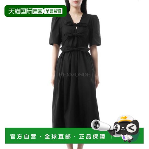 韩国直邮GANNI 黑色弹力棉连衣裙（W0842 099） 一块