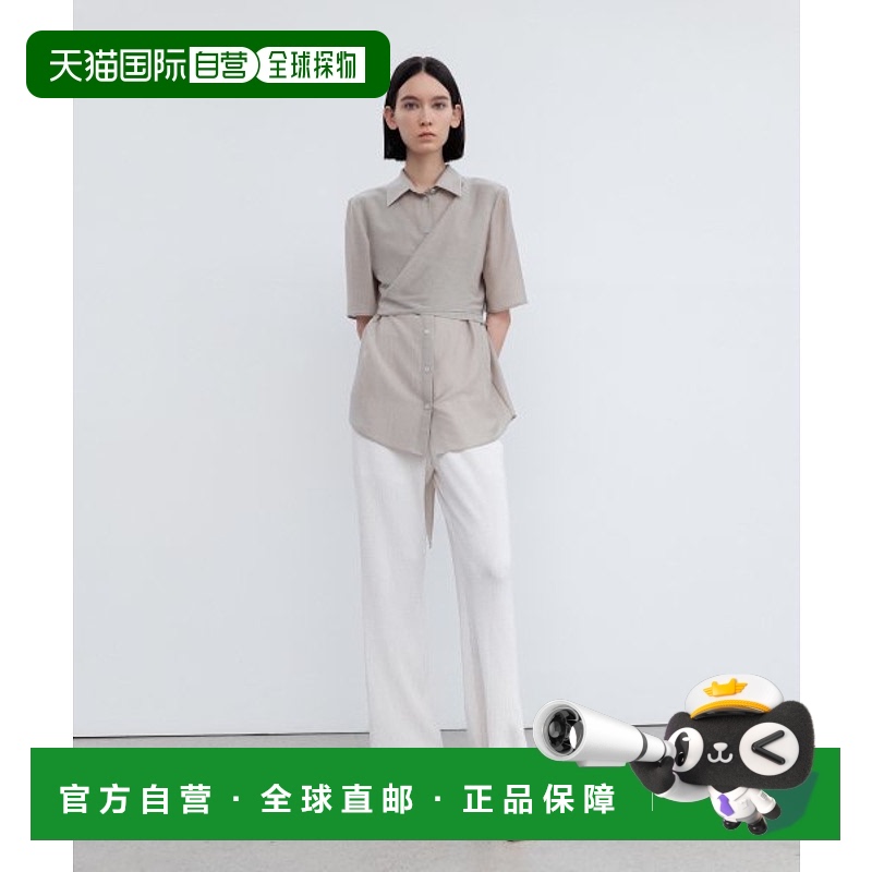 韩国直邮RE RHEE 女士女装休闲裤RO2SLO024-0_IV HIGH RISE PLEATE