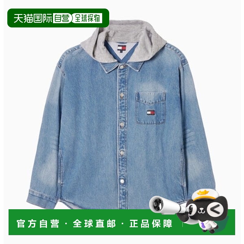 韩国直邮TOMMY HILFIGER Tamizin 牛仔连帽衬衫 B1 T32F6NJC10TMT