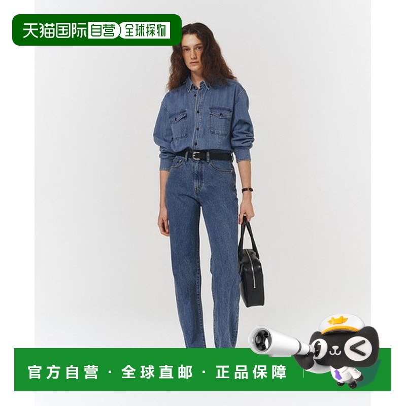 韩国直邮Dunst2023秋冬新品中性风经典女款牛仔裤UDPA3C217B2