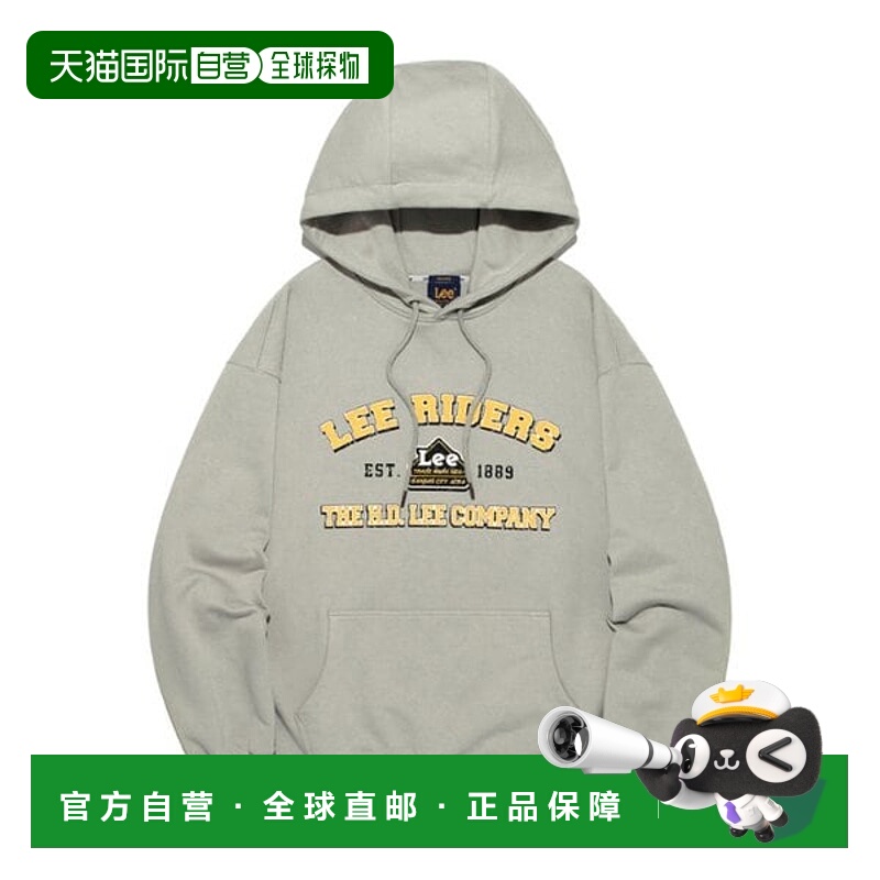 韩国直邮LEE LEE 米色拱形字母图案连帽衫 LE2503HD07BE