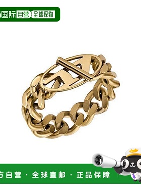 韩国直邮DIESEL [官方正品] DX1568710 椭圆形 D 标志拨动链环 14