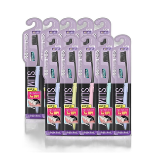 韩国直邮狮王LION细齿洁Systema炭能量牙刷细弹性软刷毛10支正品