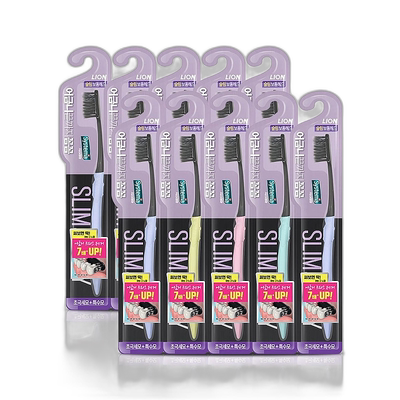 韩国直邮狮王LION细齿洁Systema炭能量牙刷细弹性软刷毛10支正品