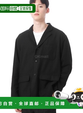 韩国直邮Engineered Garments Loiter 夹克 - 黑色纯色涤纶羊毛法