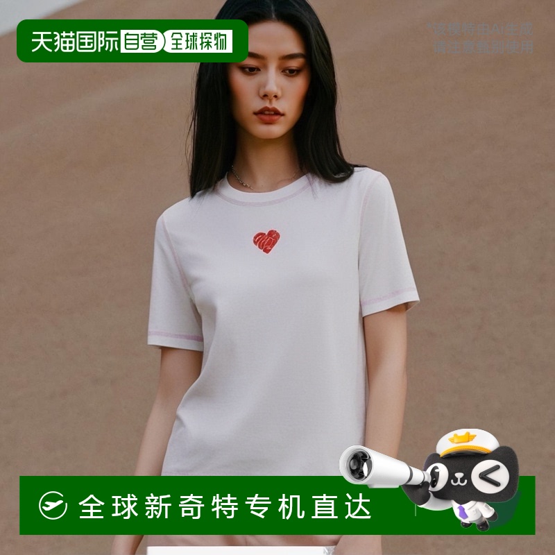 韩国直邮GUESS休闲时尚美式复古日常舒适新款女款短袖ON2K5343_WH