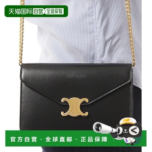 38NO 韩国直邮CELINE 10L033DPV 亮面小牛皮链条钱包 单 MARGOO