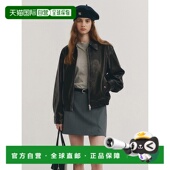 blackpink智秀同款 韩国直邮Dunst潮牌法式 休闲女装 百搭皮夹克外3