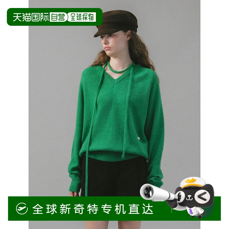 韩国直邮ANEDIT 女士毛针织衫AN24FK8003GN U String Wool V Neck