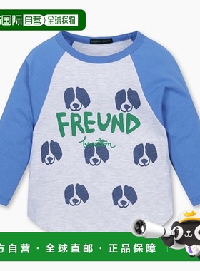 韩国直邮BENETTON儿童童装T恤QATS03341BL潮流穿搭时尚透气高级感