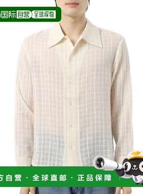 韩国直邮Sefr IGNACIO 衬衫 - 云白色格纹 长袖衬衫