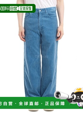 韩国直邮AURALEE 颜料染料 FINX 灯芯绒宽 5P 裤子 深蓝色 (A25SP
