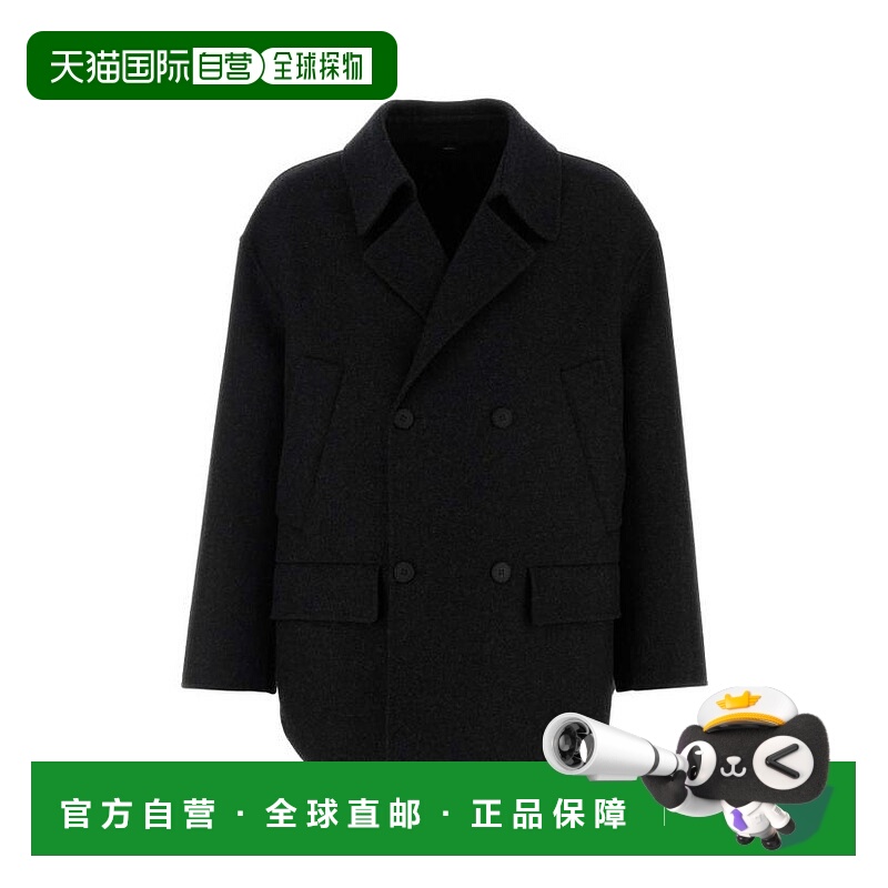 韩国直邮芬迪大衣 FW1415AOYAF0TY6 黑色 DOM西装呢大衣