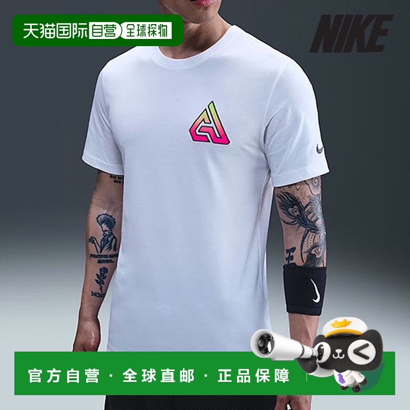 韩国直邮NIKE [热卖] 耐克短袖T恤/U3- HJ3447-100/男式亚尼斯篮T