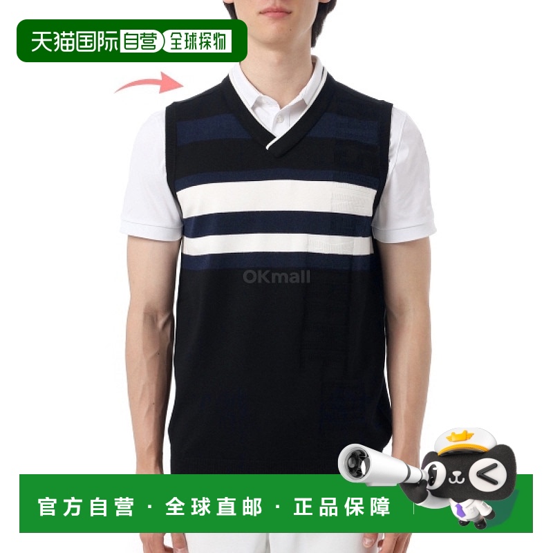 韩国直邮PXG 男士V领拼色针织背心(CM-MS25ASV3-19) 针织/背心