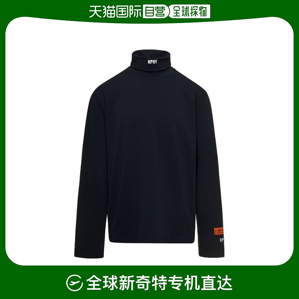 韩国直邮HERONPRESTON衬衫[LOGO]黑色高领长袖 T恤 HMAB027C