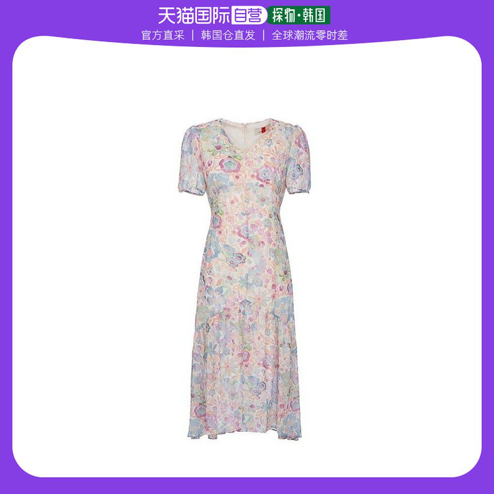 韩国直邮BESTIBELLI 连衣裙 [HAFLUB/2022] 夏季 V领 花纹 印花