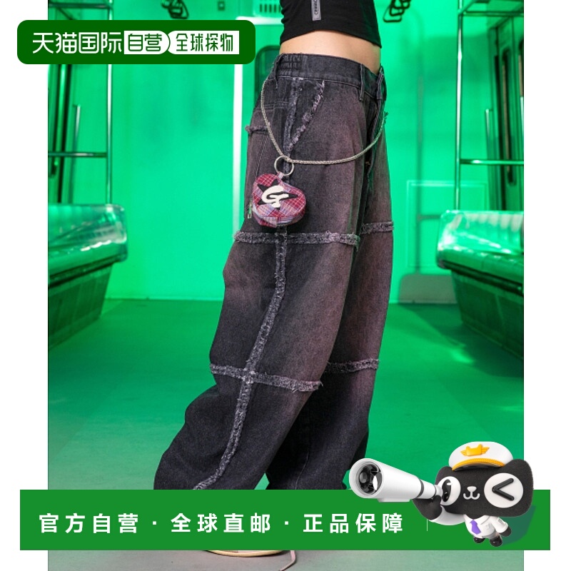 韩国直邮XTONZ公用牛仔裤XP255BK正品时尚流行穿搭显瘦日常百搭