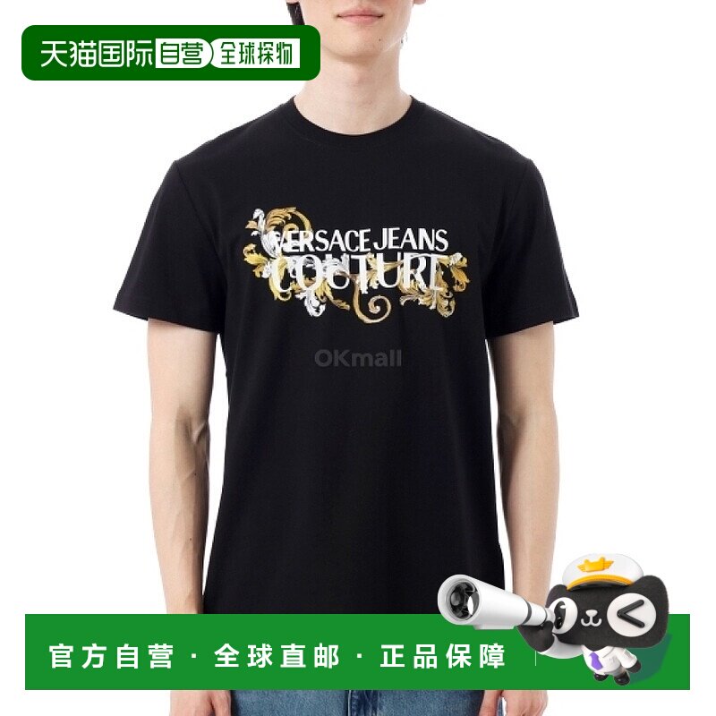 韩国直邮VERSACE 巴洛克徽标印花T恤 (78GAHC05CJ01C G89)范思哲