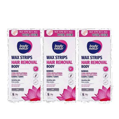 韩国直邮Body Natur美体舒脱毛蜡纸96片温和蜜蜡去体毛敏感肌专用
