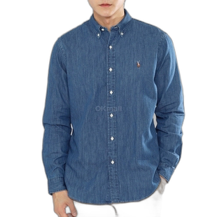 韩国直邮polo ralphlauren牛仔长袖衬衫男郑秀晶同款710792043001