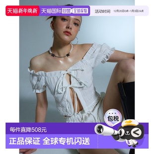 雪纺衫 女士女装 CA23BBL004WT性感 CALIE 韩国直邮ASIF