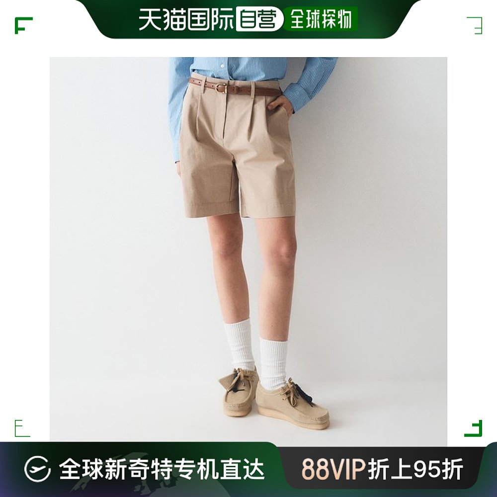 韩国直邮WHO.A.U棉裤[新世界议政府店] Pin Tuck Bermuda Chino