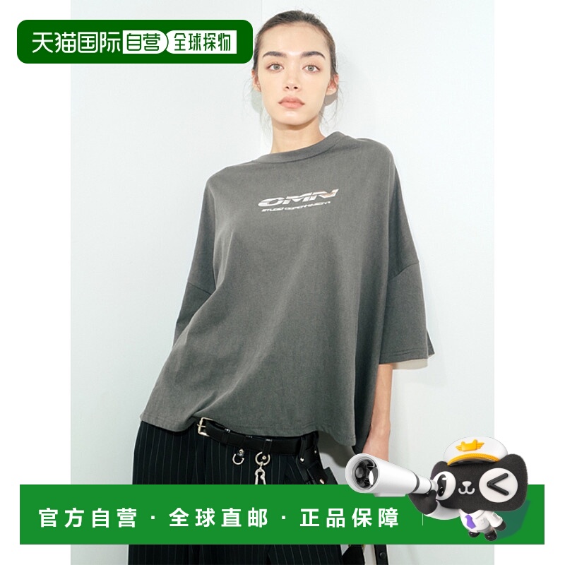 韩国直邮OUI MAIS NON 女士女装T恤2024SS2NDOMDTOP7 Silver chrom