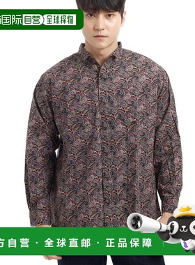 韩国直邮Engineered Garments 翼领衬衫 A - 黑色/红色棉质佩斯利