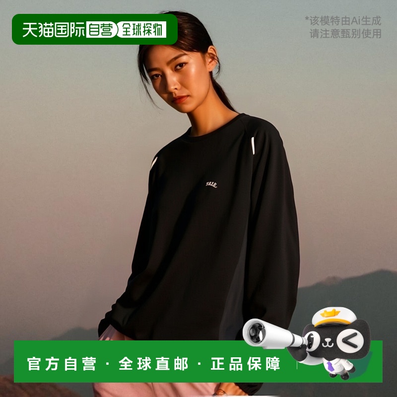 韩国直邮YALE RUNNING MESH MIXED GEAR LS BLACK运动T恤YD08LS10