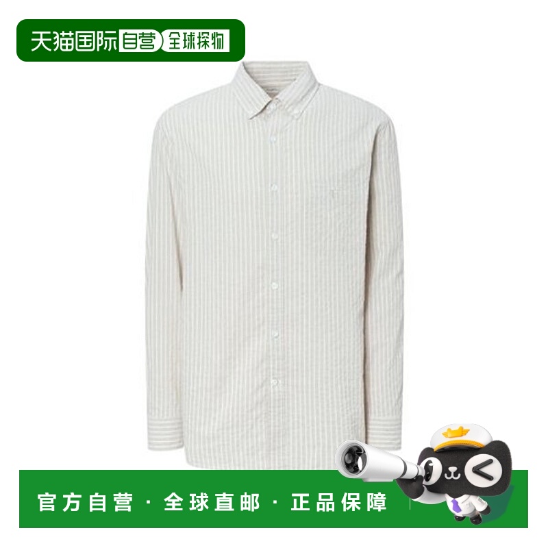 韩国直邮HAZZYS 赫奇斯男士米色条纹讲座衬衫 (HZSH5B328I2)