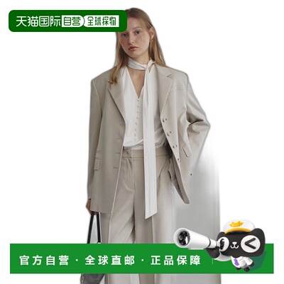 韩国直邮LOEUVRE 女士女士精品 Notched-Collar Oversized Blazer