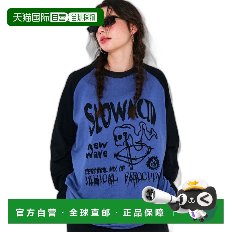 韩国直邮SLOW ACID 女士24年新款潮牌韩系休闲长袖t恤SL-24SS-LS3