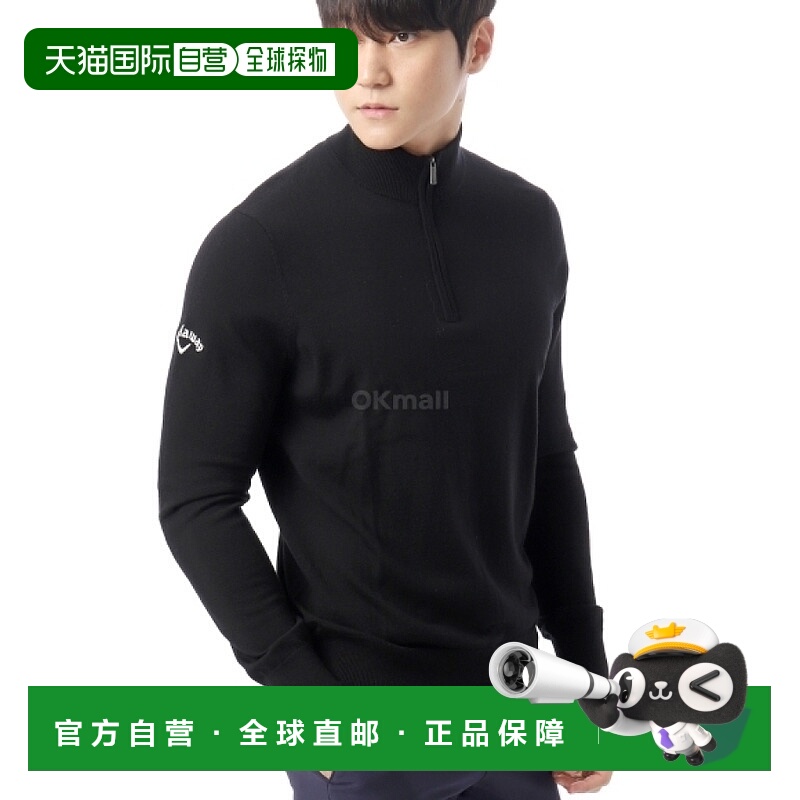 韩国直邮Callaway 1/4拉链美利奴羊毛针织衫 男女通用 高尔夫球 C