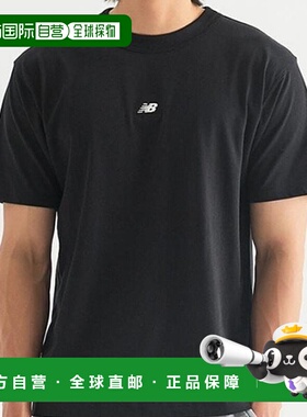 韩国直邮NEW BALANCE [] 男子基本款重塑图案短袖 T 恤（黑色 NBN