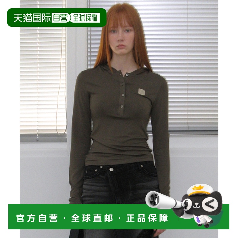 韩国直邮ROCKCAKE 女士连帽衫RC24TP09500 Square Logo Hoodie - K