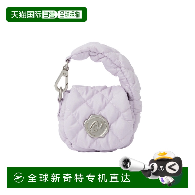1小时内可退 韩国直邮NERDY Stamp 迷你绗缝包浅紫色正品高端小众